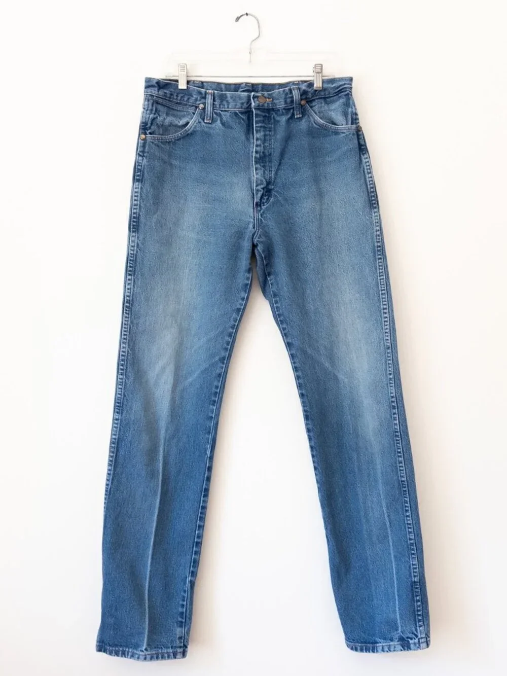 VTG 80s/90s Wrangler 100% Cotton Made in USA Straight Leg Men's Size 34/34